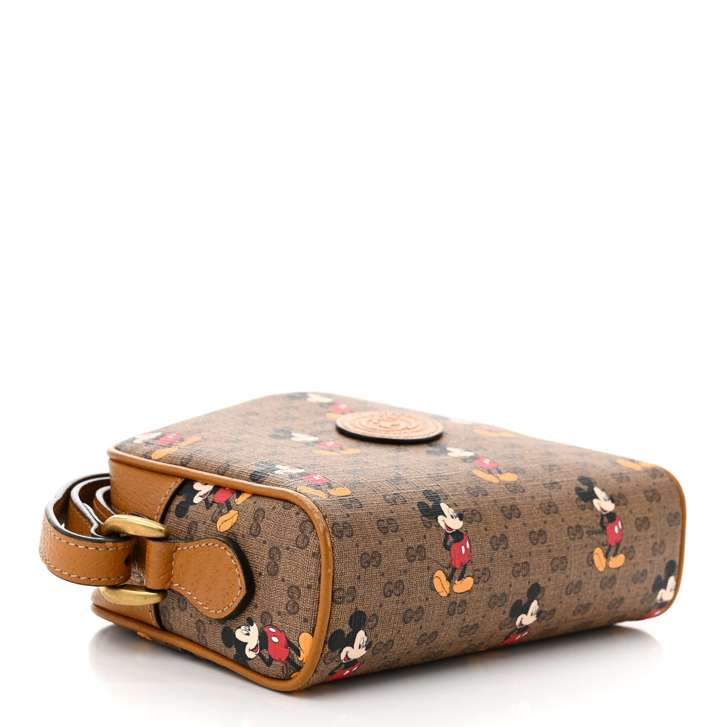 Gucci X DISNEY Mini Vintage GG Supreme Monogram Mickey Mouse Shoulder Bag Beige Vintage Sun Oil 4 of 11
