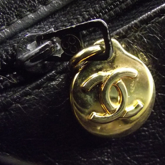 Chanel Vintage Lambskin Cross Body Flap Bag Black 12 of 13