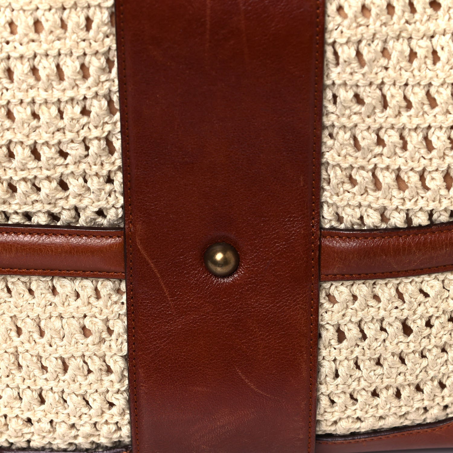 Alexander McQueen Nylon Crochet Novak Bag Tan 17 of 20