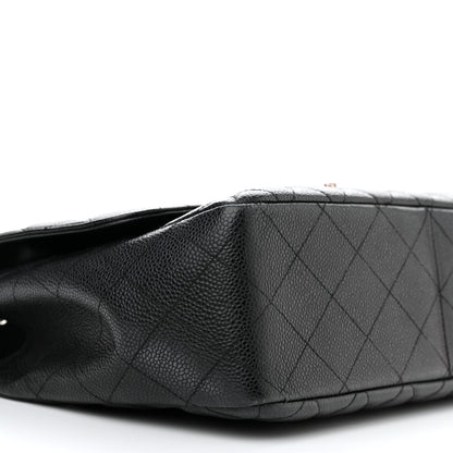 Chanel Caviar Quilted Jumbo Single Flap Black 9 of 19