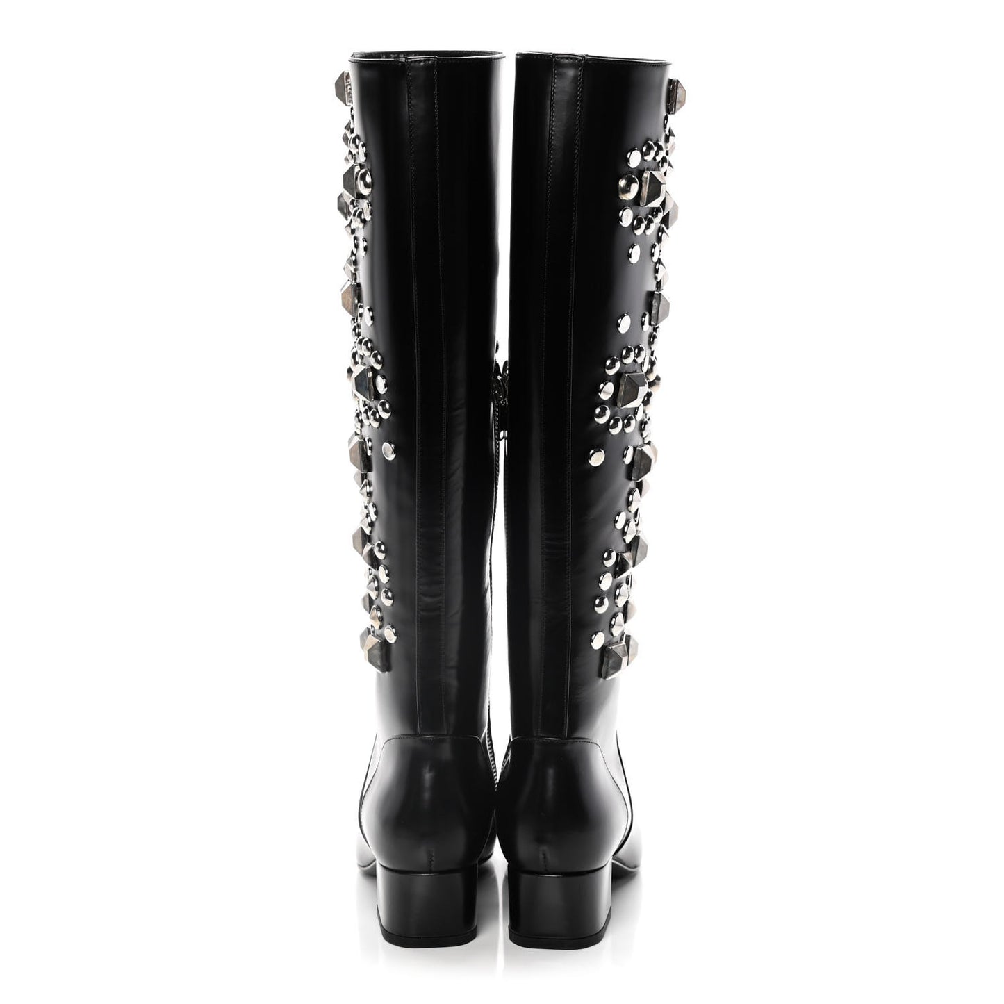 Ketta Studded Babies 40 Brod Knee High Boots 35.5 Black