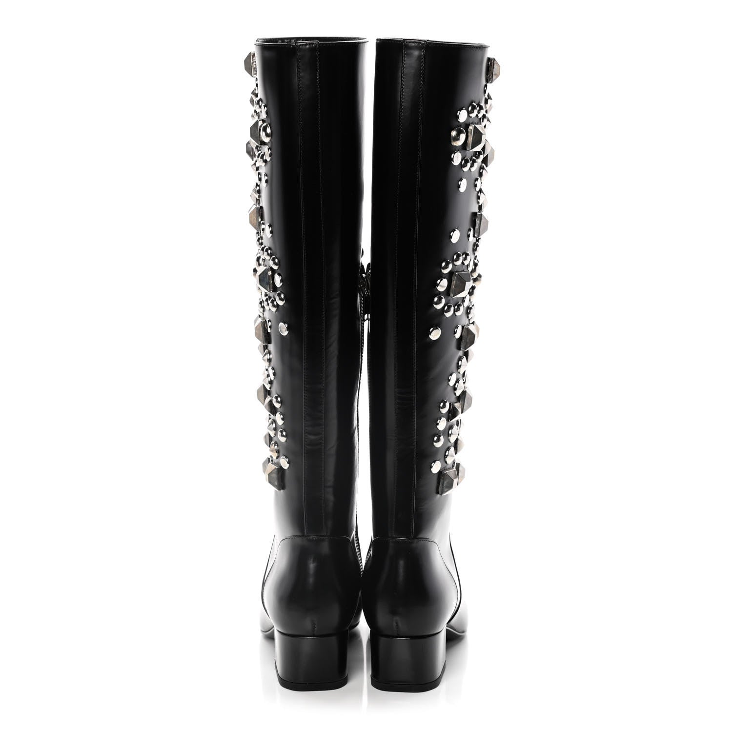 Saint Laurent Ketta Studded Babies 40 Brod Knee High Boots 35.5 Black 5 of 17