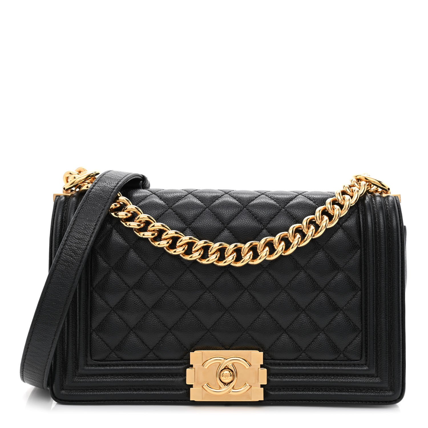 Chanel Caviar Quilted Medium Boy Flap Black 1 of 10