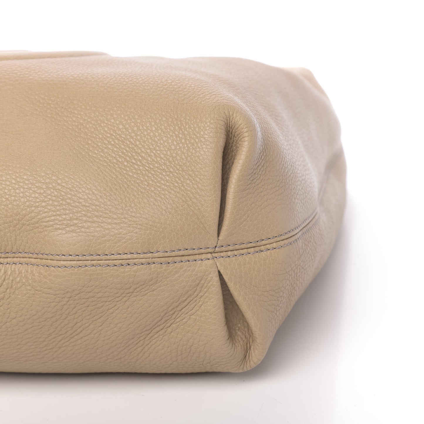 Pebbled Calfskin Large Soho Hobo Beige