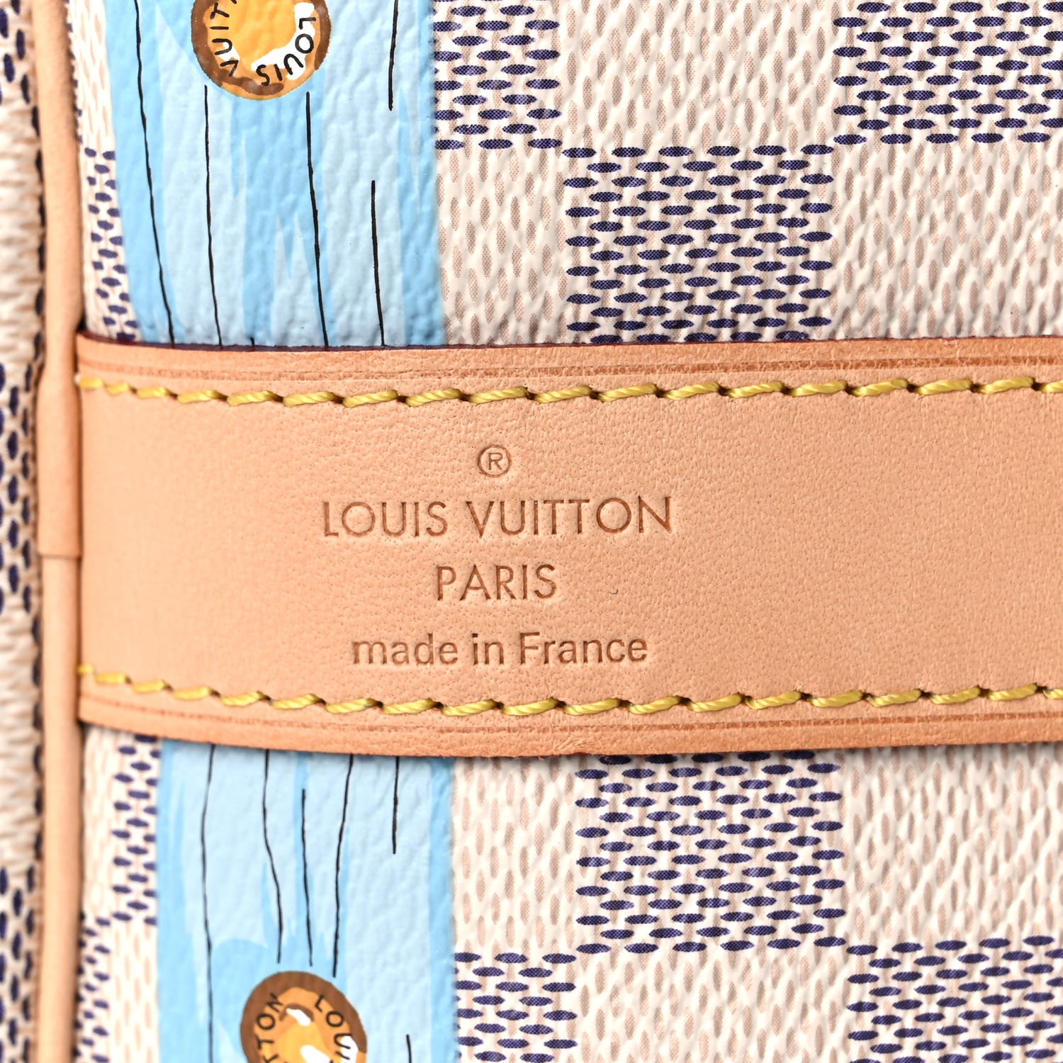 Louis Vuitton Damier Azur Summer Trunks Mykonos Keepall Bandouliere 50 8 of 22