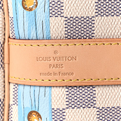 Louis Vuitton Damier Azur Summer Trunks Mykonos Keepall Bandouliere 50 8 of 22