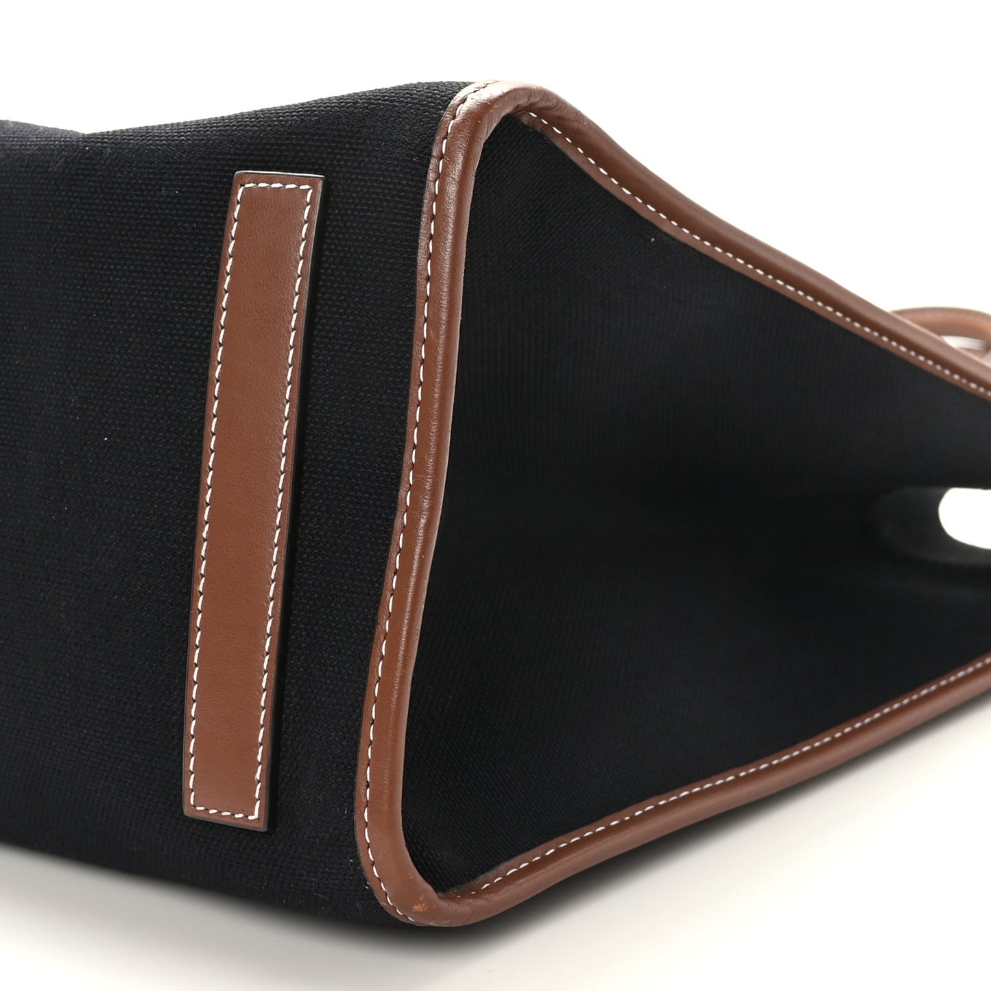 Canvas Smooth Calfskin Medium Two Tone Freya Tote Black Tan