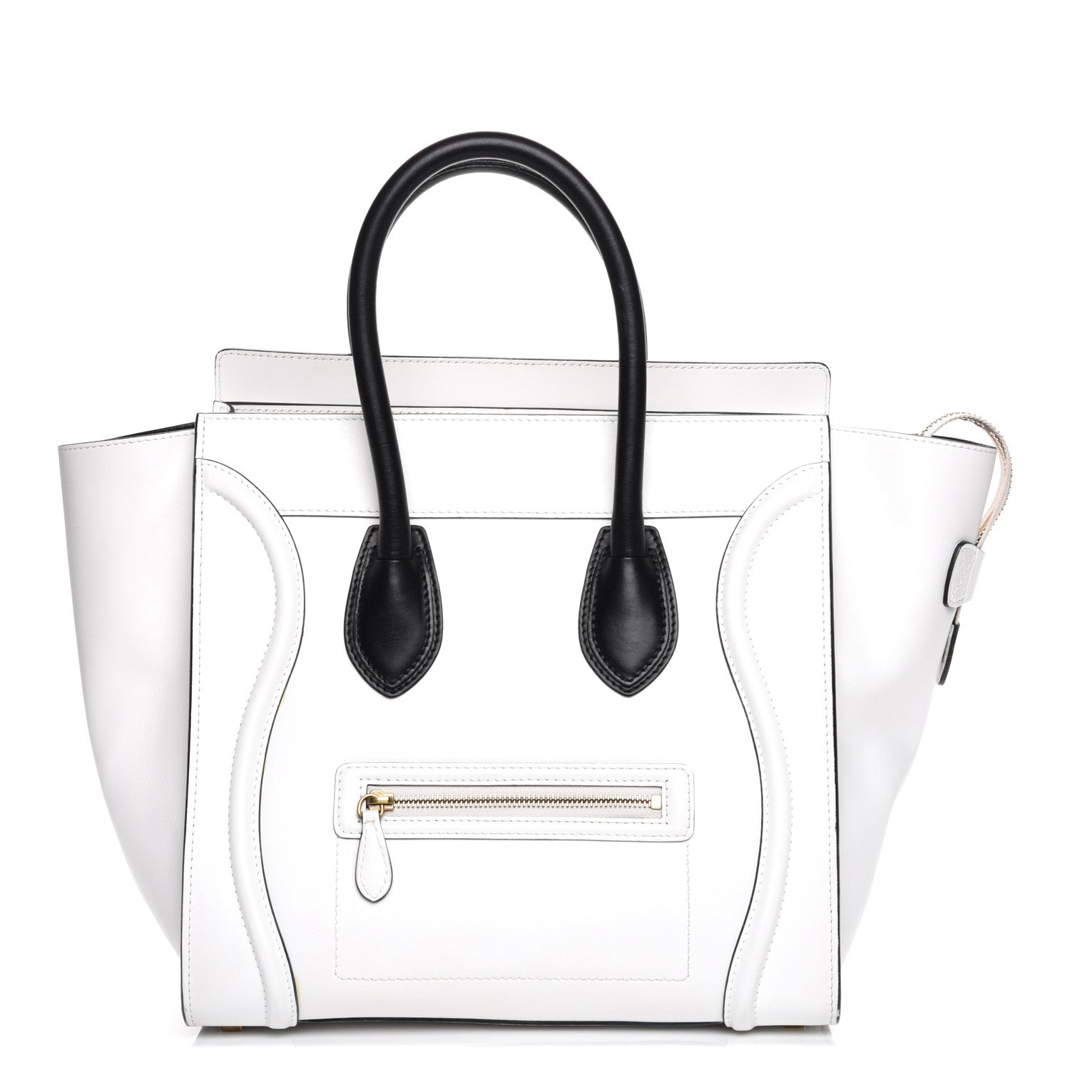 Celine Smooth Calfskin Mini Bi-Color Luggage White Black 1 of 7