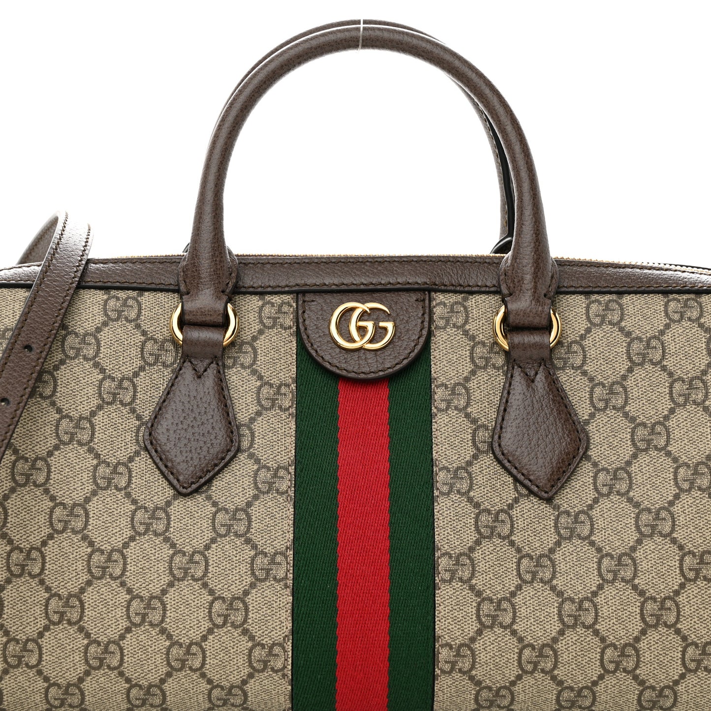 GG Supreme Monogram Web Medium Ophidia Boston Brown