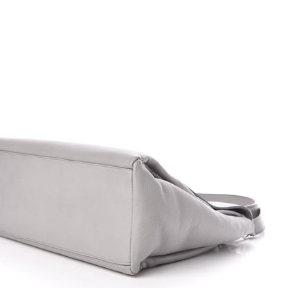 Givenchy Grained Calfskin Medium Pandora Pure Flap Bag Pearl Grey 9 of 12