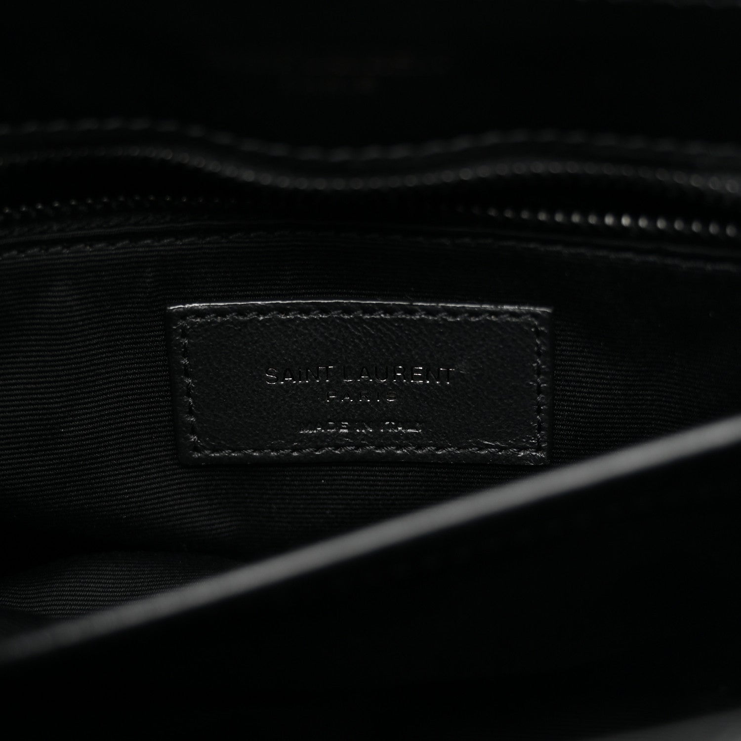 Saint Laurent Calfskin Y Quilted Monogram Monochrome Toy Loulou Crossbody Bag Black 6 of 11