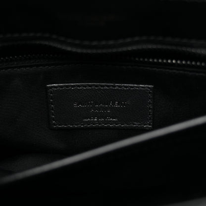 Saint Laurent Calfskin Y Quilted Monogram Monochrome Toy Loulou Crossbody Bag Black 6 of 11