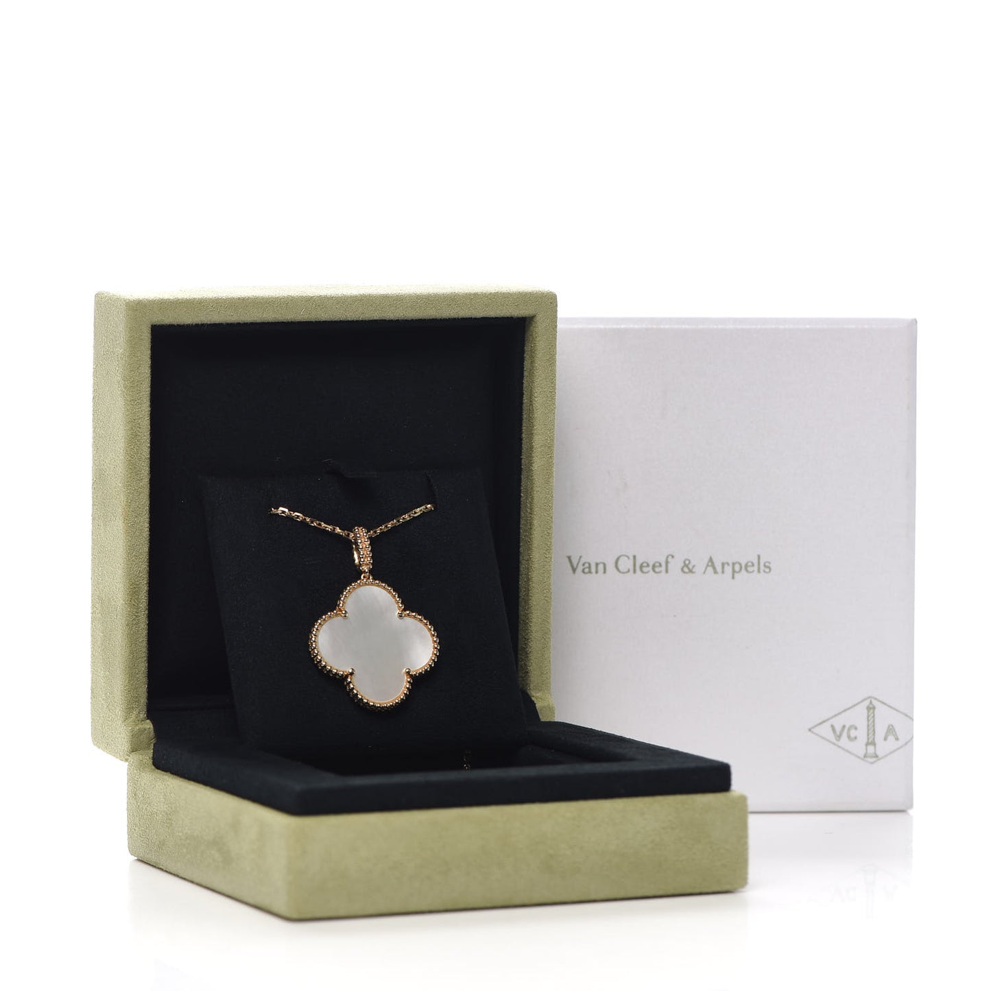 18K Yellow Gold Mother of Pearl Magic Alhambra Long Necklace
