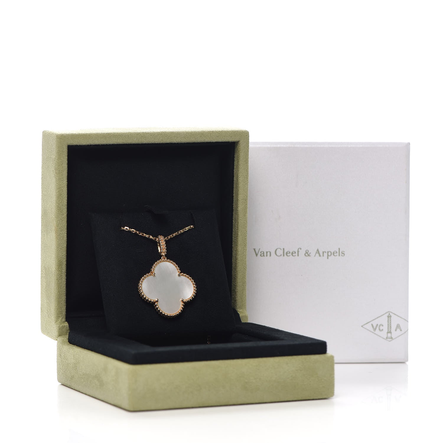 Van Cleef & Arpels 18K Yellow Gold Mother of Pearl Magic Alhambra Long Necklace 7 of 7