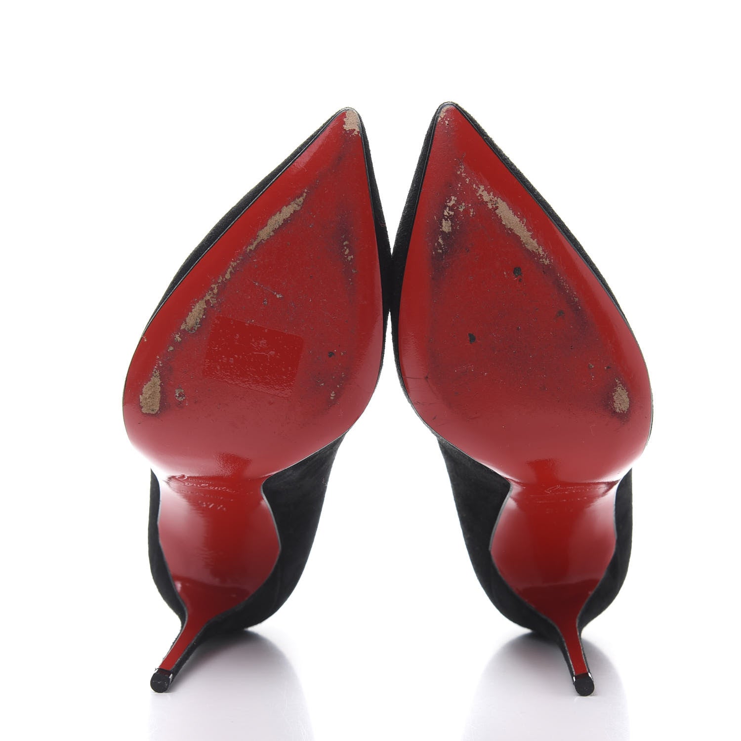 Christian Louboutin Suede Pigalle Follies 100 Pumps 37.5 Black 5 of 7