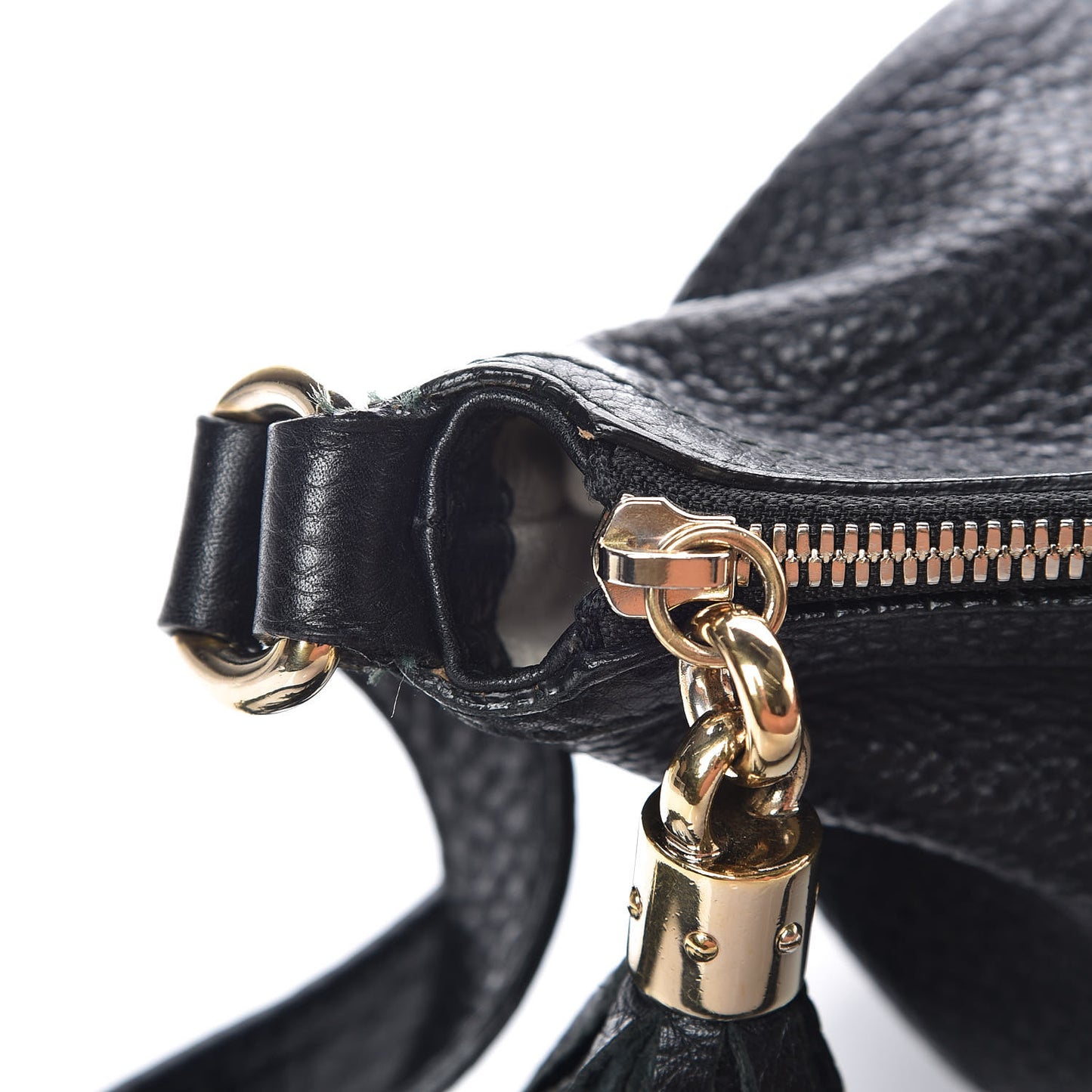 Pebbled Calfskin Medium Soho Hobo Black