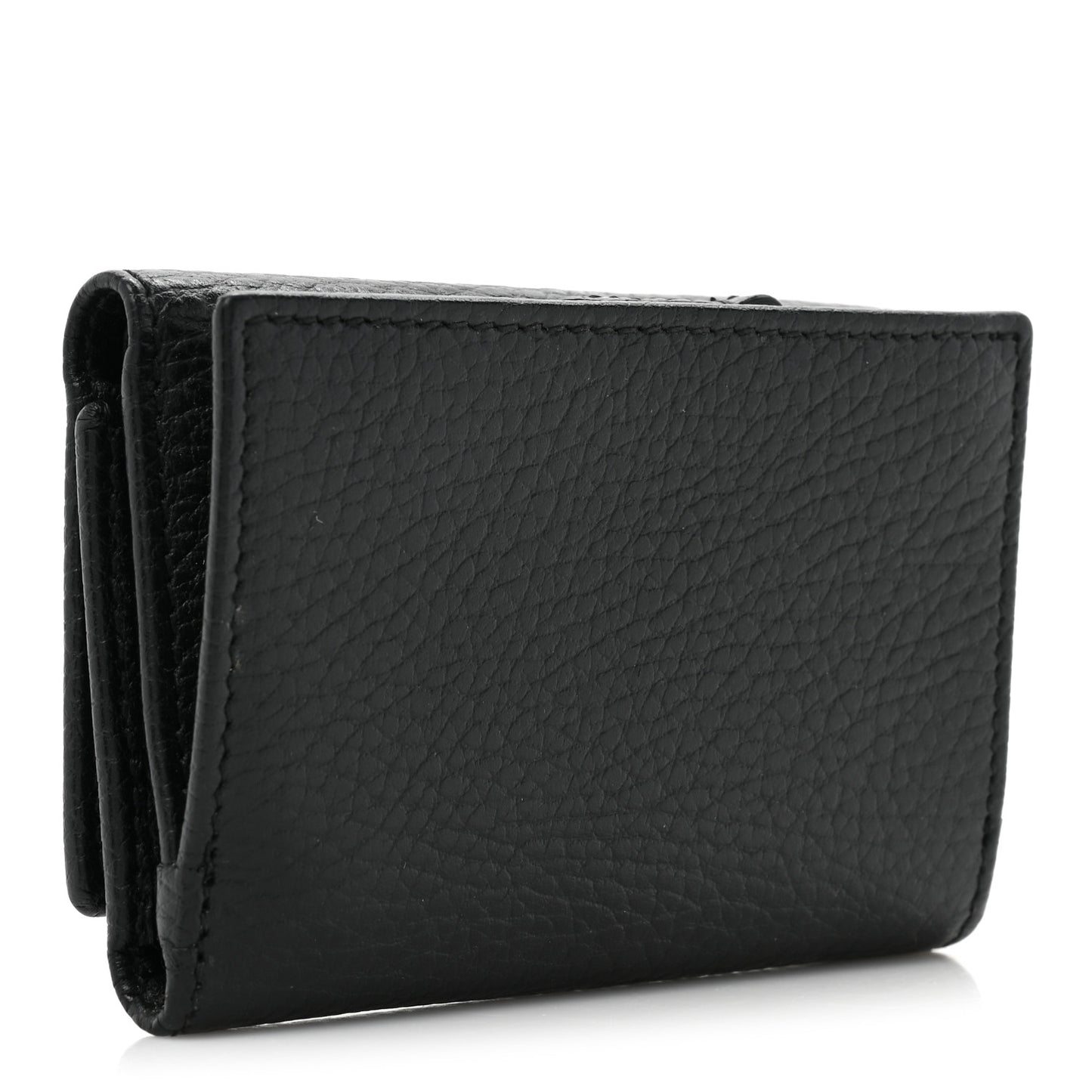 Dollar Calfskin Enamel Monochrome Medium GG Marmont Wallet