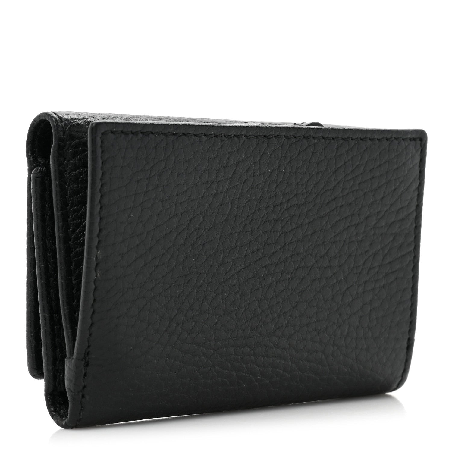 Gucci Dollar Calfskin Enamel Monochrome Medium GG Marmont Wallet 3 of 12