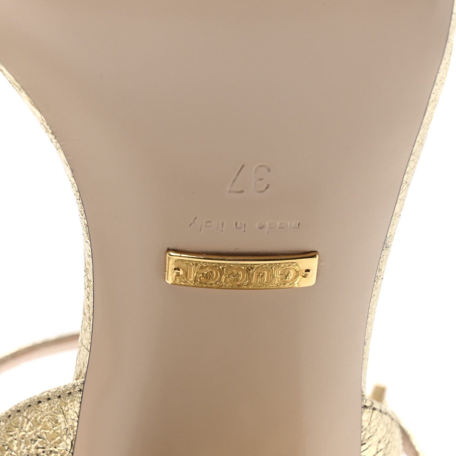 Gucci Galassia GG Marmont Ankle Wrap 75mm Sandals 37 Platino 7 of 9