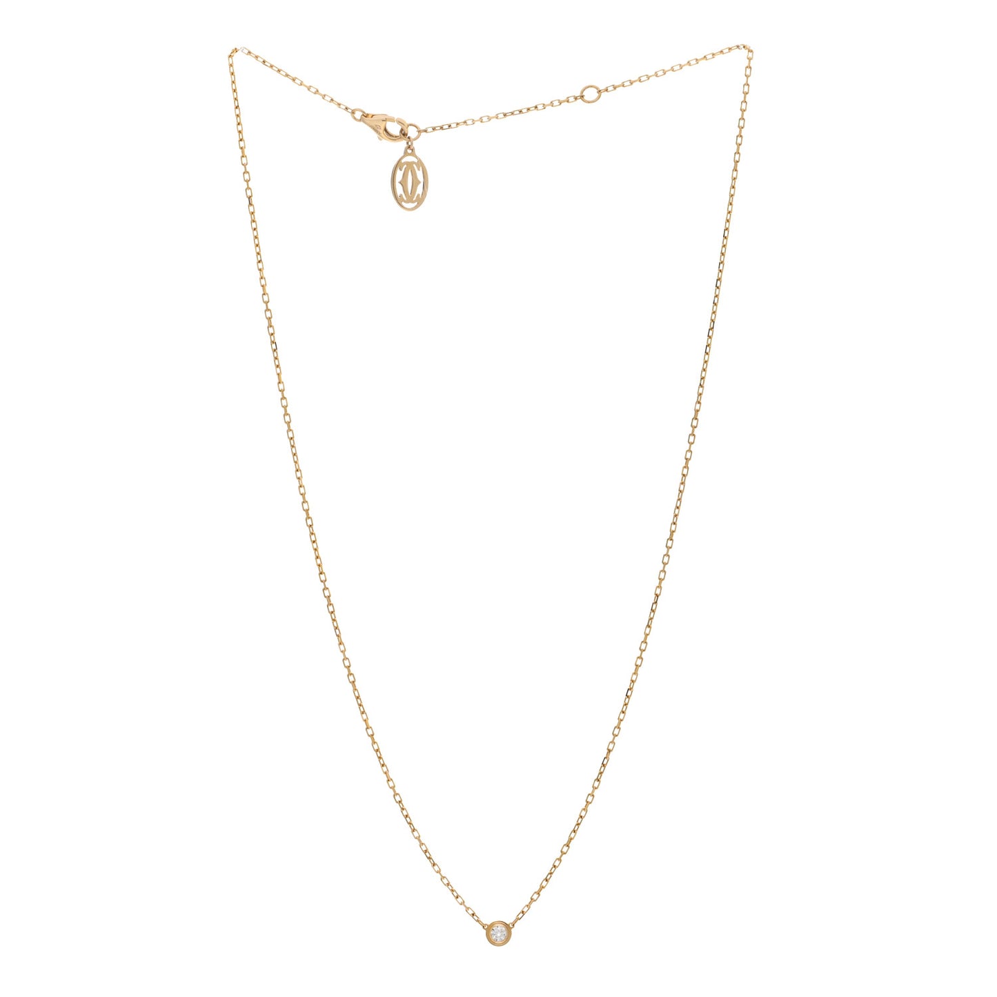 18K Yellow Gold Diamond SM D'Amour Pendant Necklace