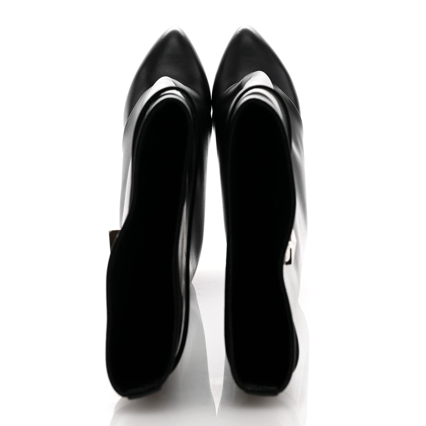 Calfskin Shark Lock Pant Boots 38 Black