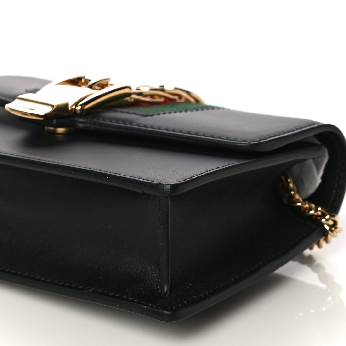 Calfskin Super Mini Sylvie Chain Shoulder Bag Black