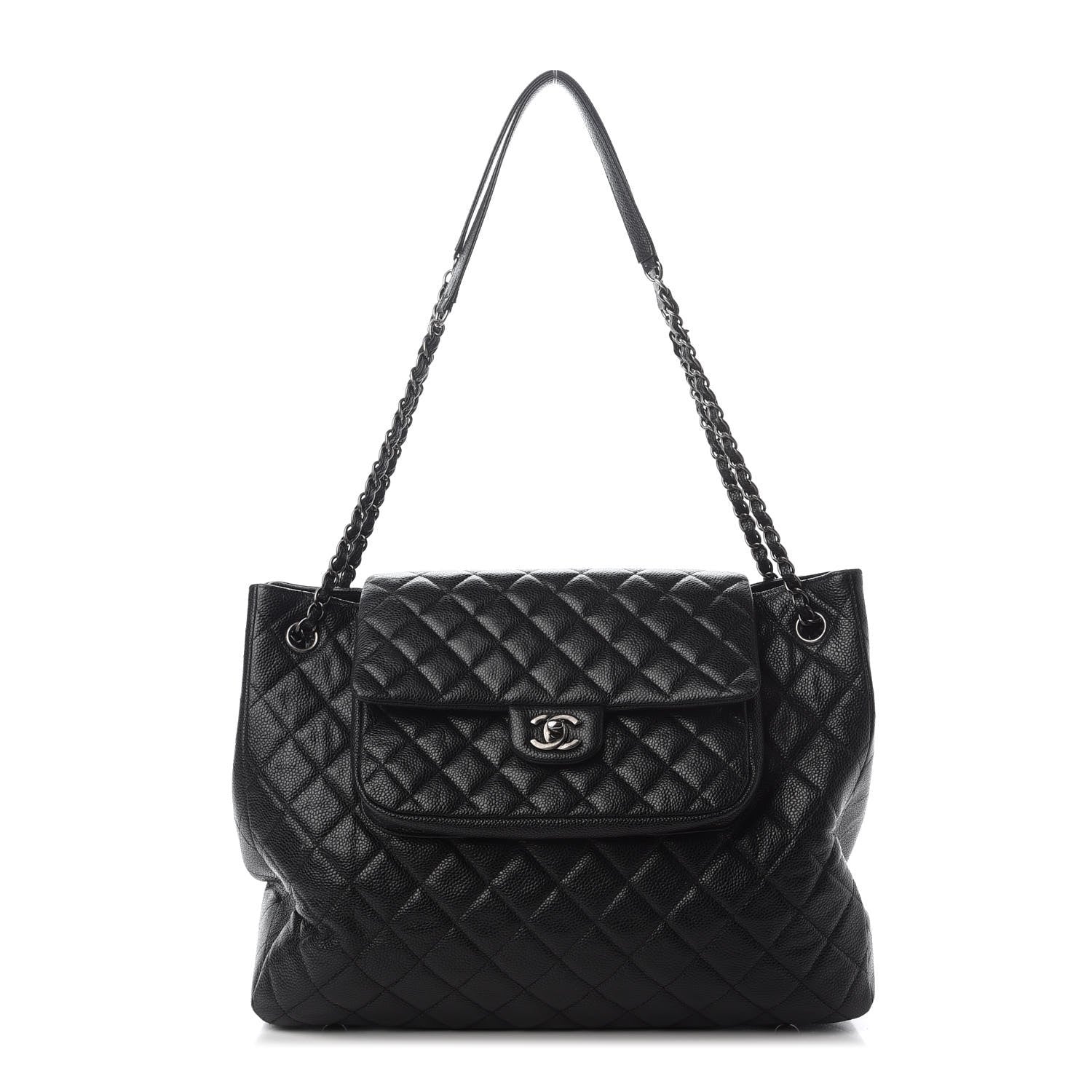 Chanel Caviar Quilted Flap Tote Black 1 of 14
