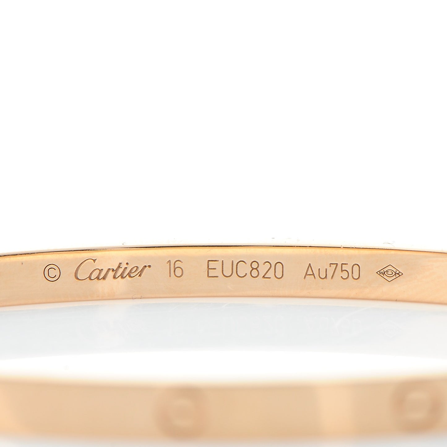 18K Pink Gold Small LOVE Bracelet 16