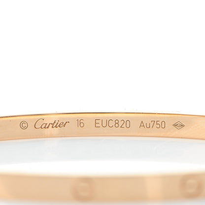Cartier 18K Pink Gold Small LOVE Bracelet 16 4 of 7