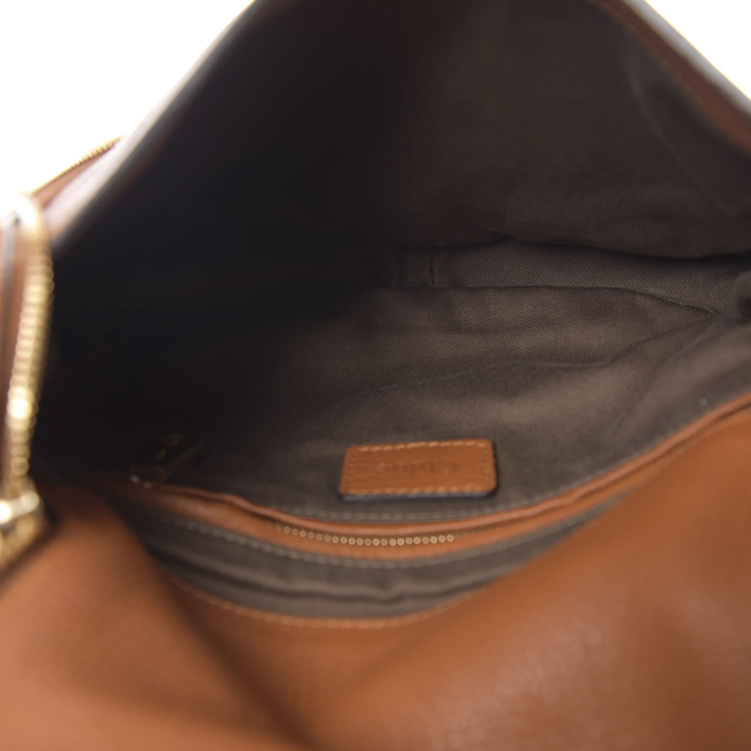 Chloe Calfskin Medium Marcie Round Zip Crossbody Bag Tan 4 of 12