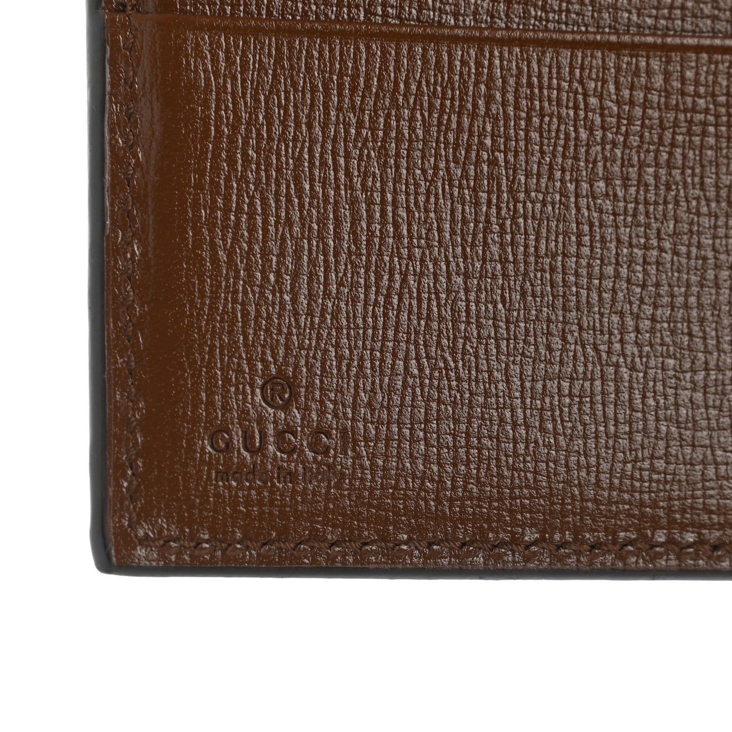 GG Supreme Monogram Textured Calfskin Web Jackie 1961 French Flap Wallet Beige Ebony Brown Sugar