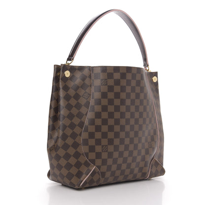 Louis Vuitton Damier Ebene Caissa Hobo Rose Ballerine 3 of 9