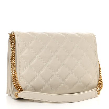 Saint Laurent Lambskin Quilted Mini Becky Chain Bag Crema Soft 3 of 16