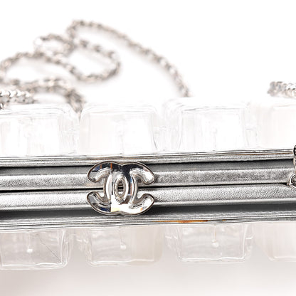 Chanel Plexi Ice Cube Clutch Silver 12 of 13