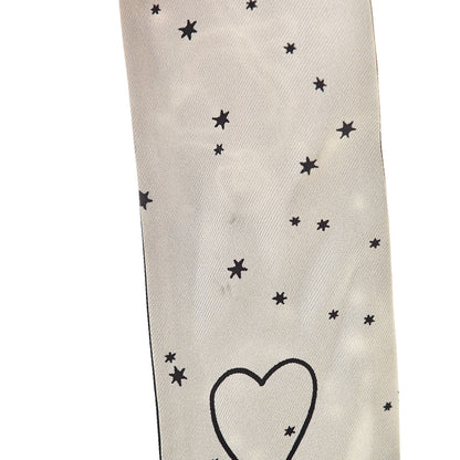 Christian Dior Silk Zodiac Libra Mitzah Scarf Black 4 of 6