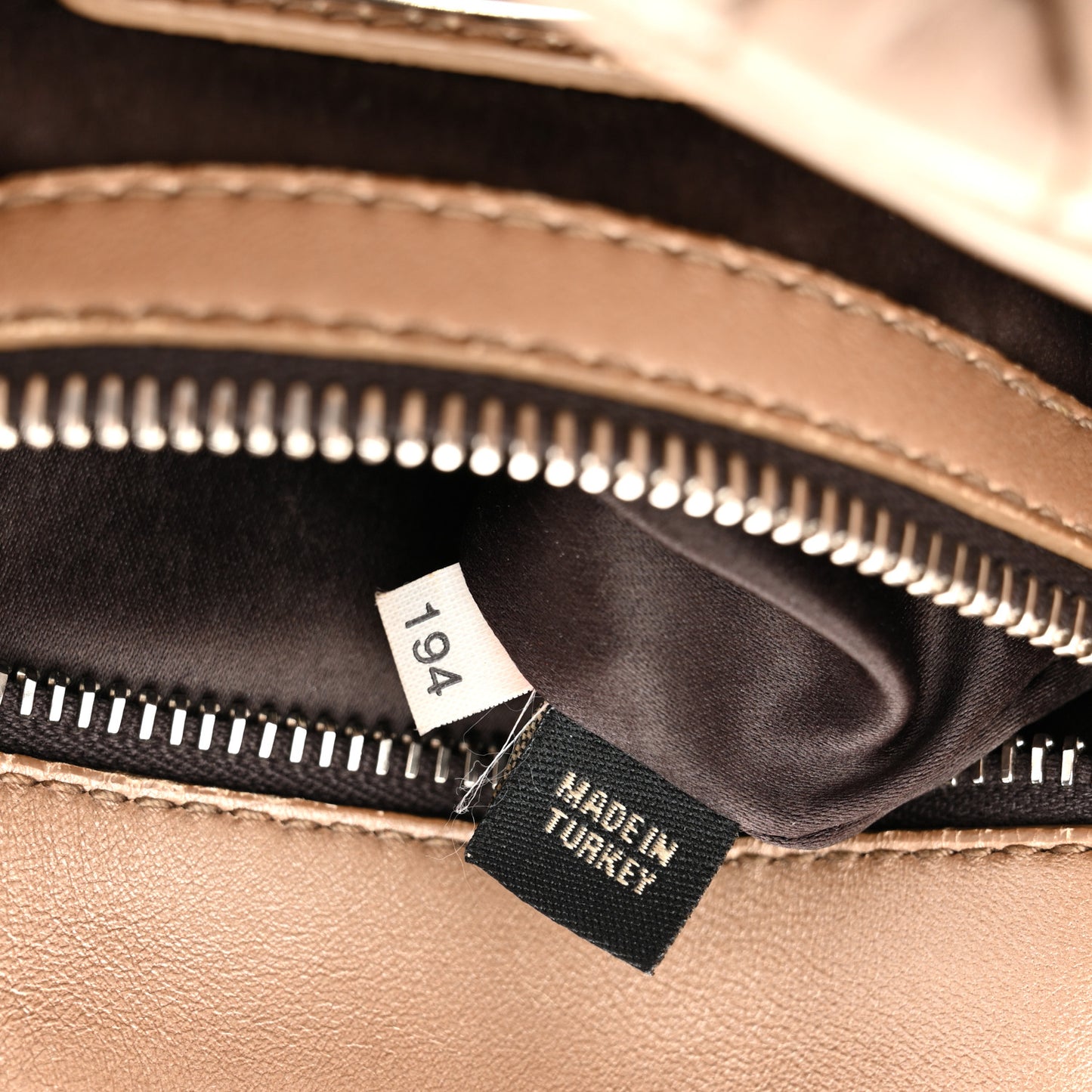 Metallic Nappa Matelasse Top Handle Satchel Cammeo