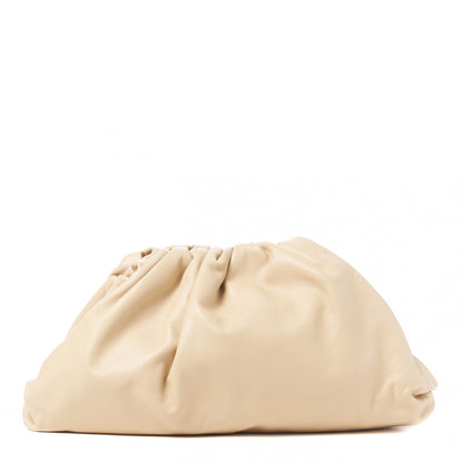 Bottega Veneta Smooth Butter Calf The Pouch Oversized Clutch Almond 2 of 14