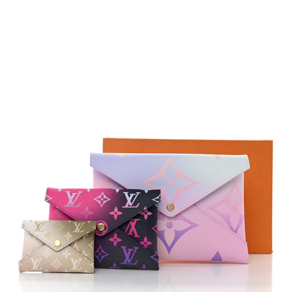 Louis Vuitton Monogram Giant Spring in the City Kirigami Pochette Set Sunrise Pastel Midnight Fuchsia Sunset Kaki 11 of 11