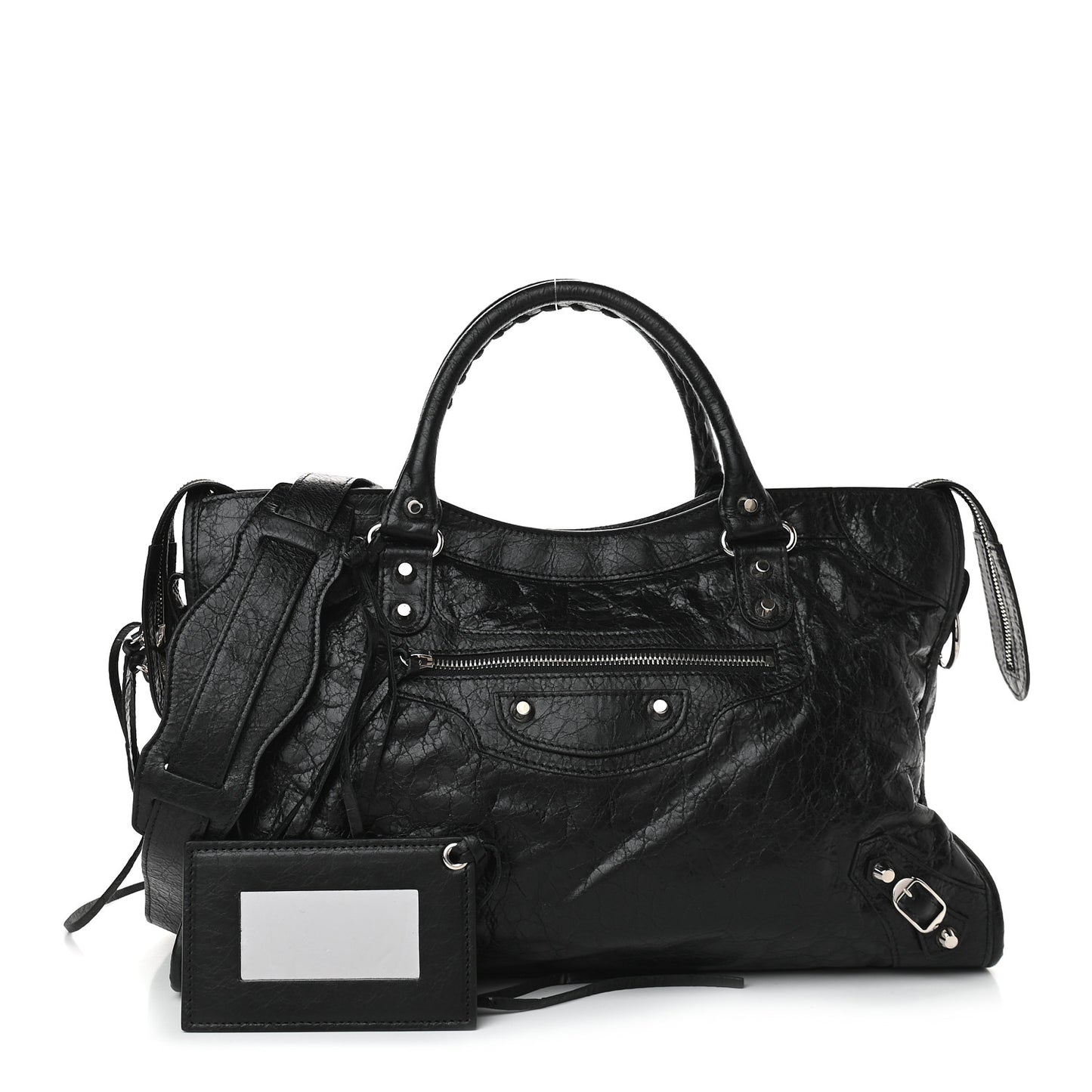 Agneau Classic Silver Hardware City Black