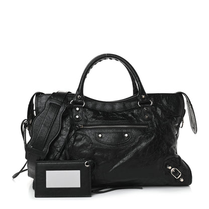 Balenciaga Agneau Classic Silver Hardware City Black 1 of 7