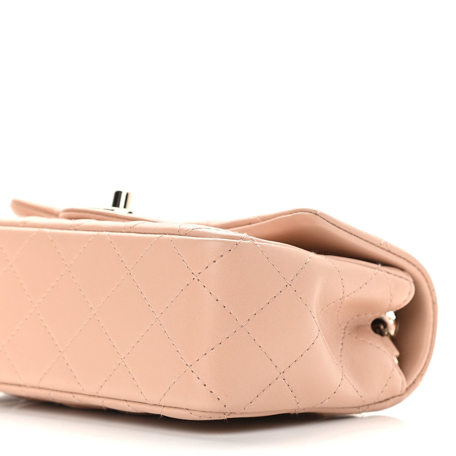 Chanel Lambskin Quilted Mini Rectangular Flap Beige 9 of 9