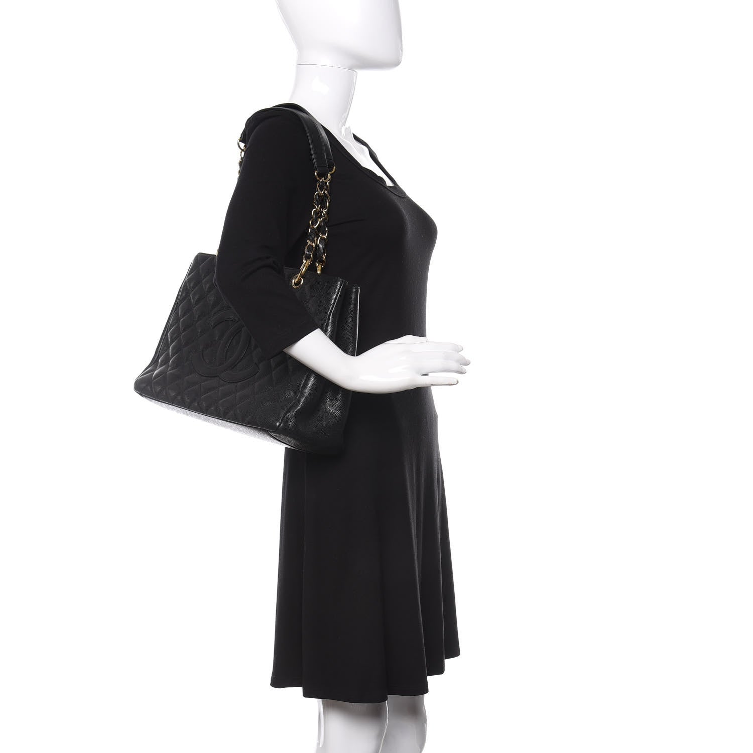 Chanel Caviar Quilted Grand Shopping Tote GST Black 2 of 9