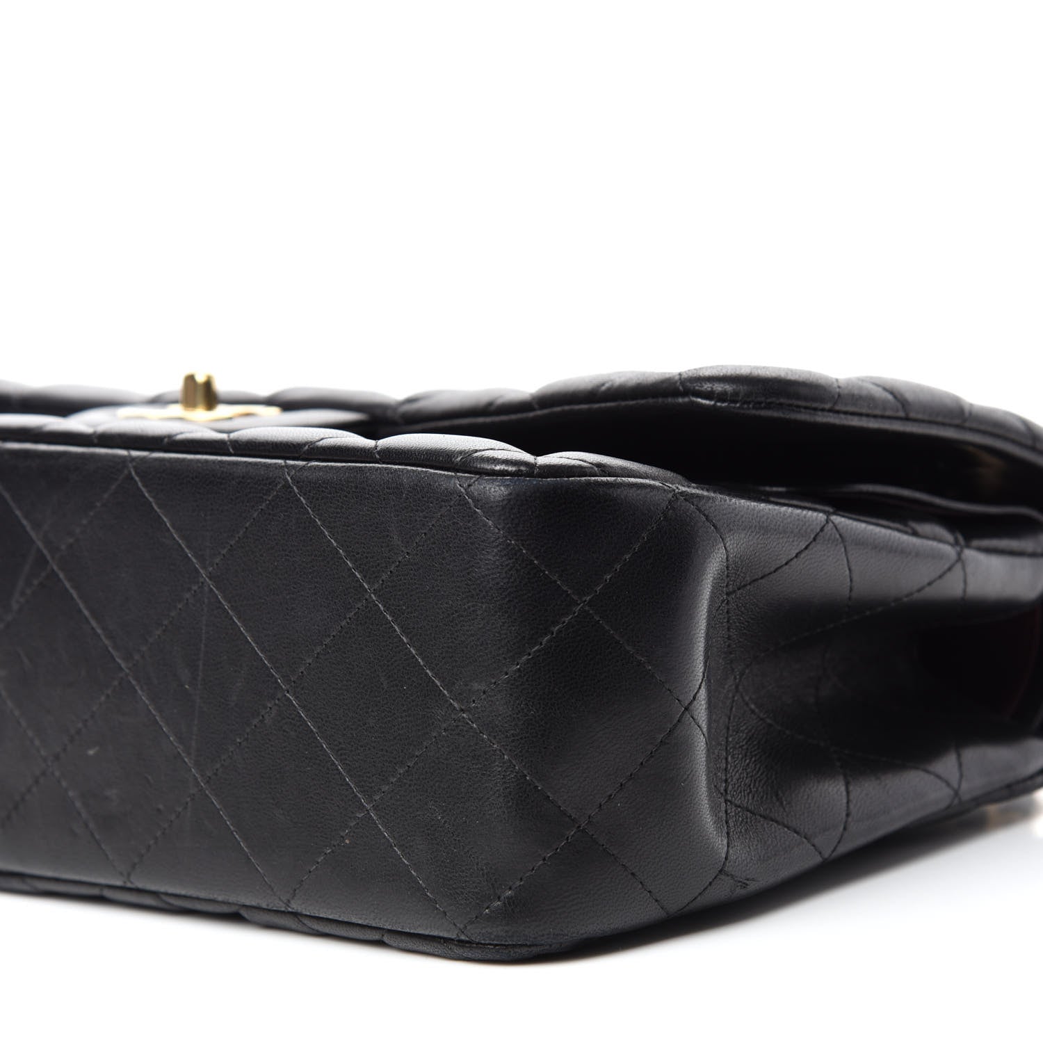 Chanel Lambskin Quilted Jumbo Double Flap Black 7 of 15