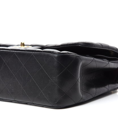 Chanel Lambskin Quilted Jumbo Double Flap Black 7 of 15