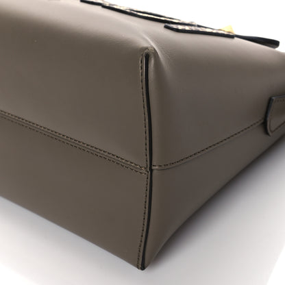 Fendi Vitello King Elaphe Python Print Logo Medium By The Way Boston Bag Tartufo Daisy Roccia 9 of 10