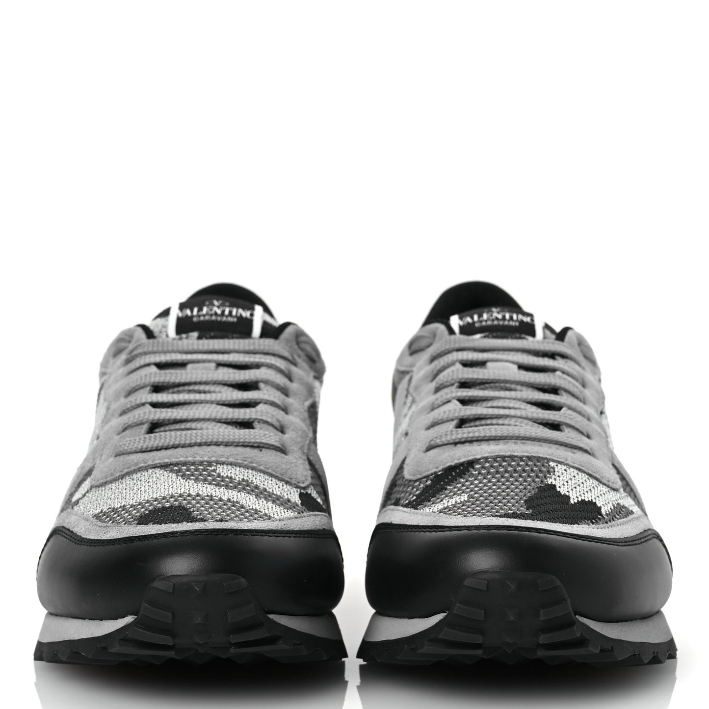 Mesh Suede Camouflage Mens Rockrunner Sneakers 43 Grey