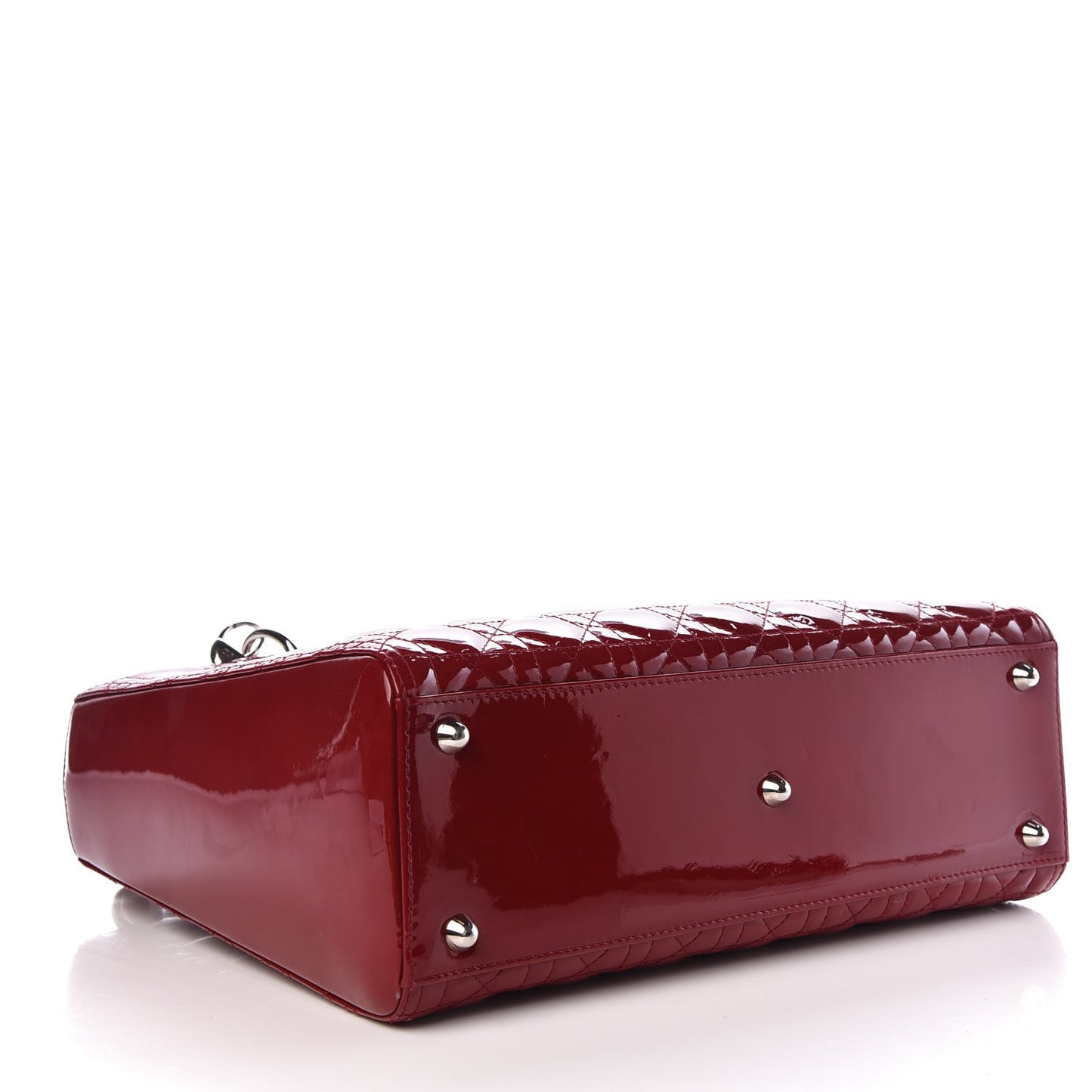 Patent Cannage Large Lady Dior Red