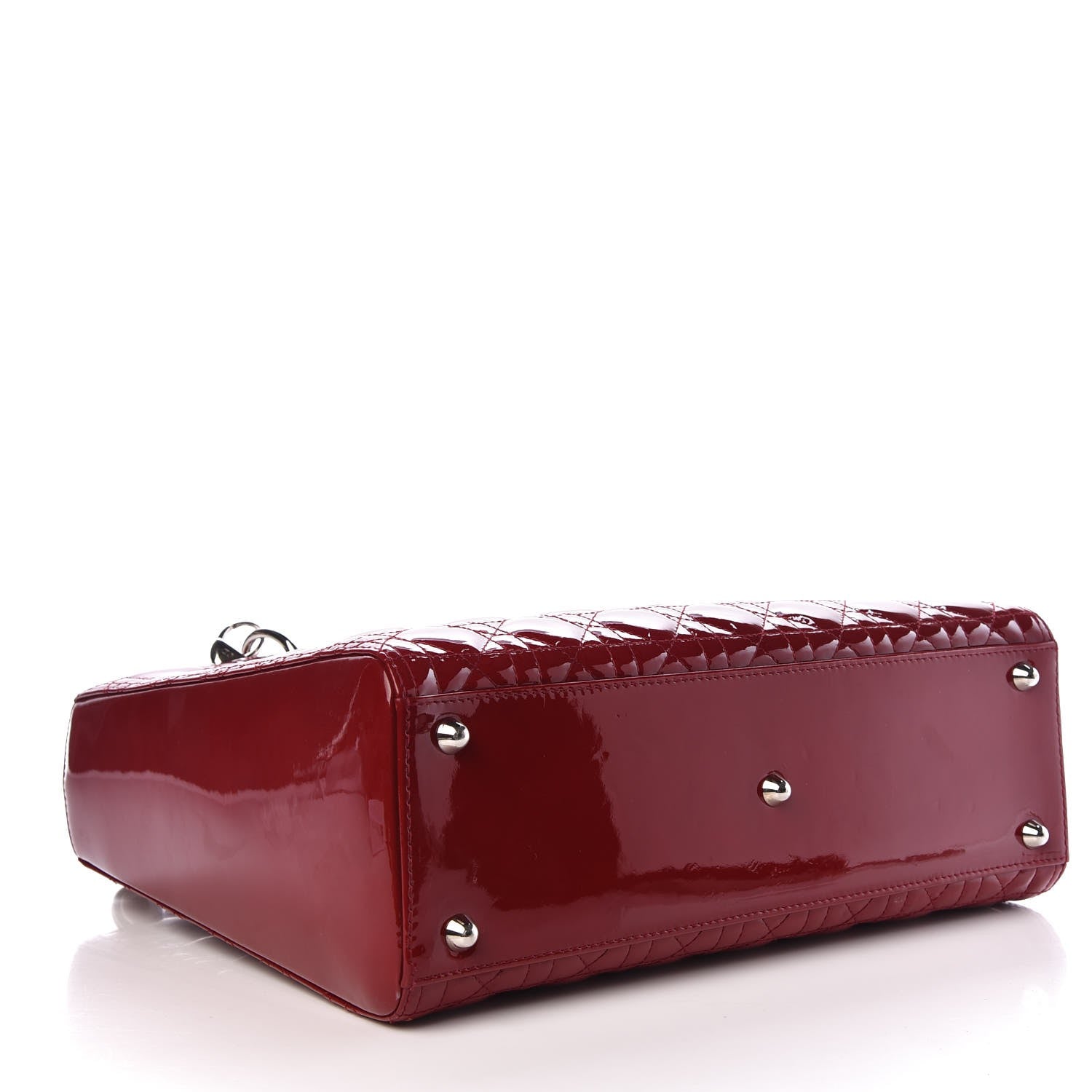 Christian Dior Patent Cannage Large Lady Dior Red 5 of 8