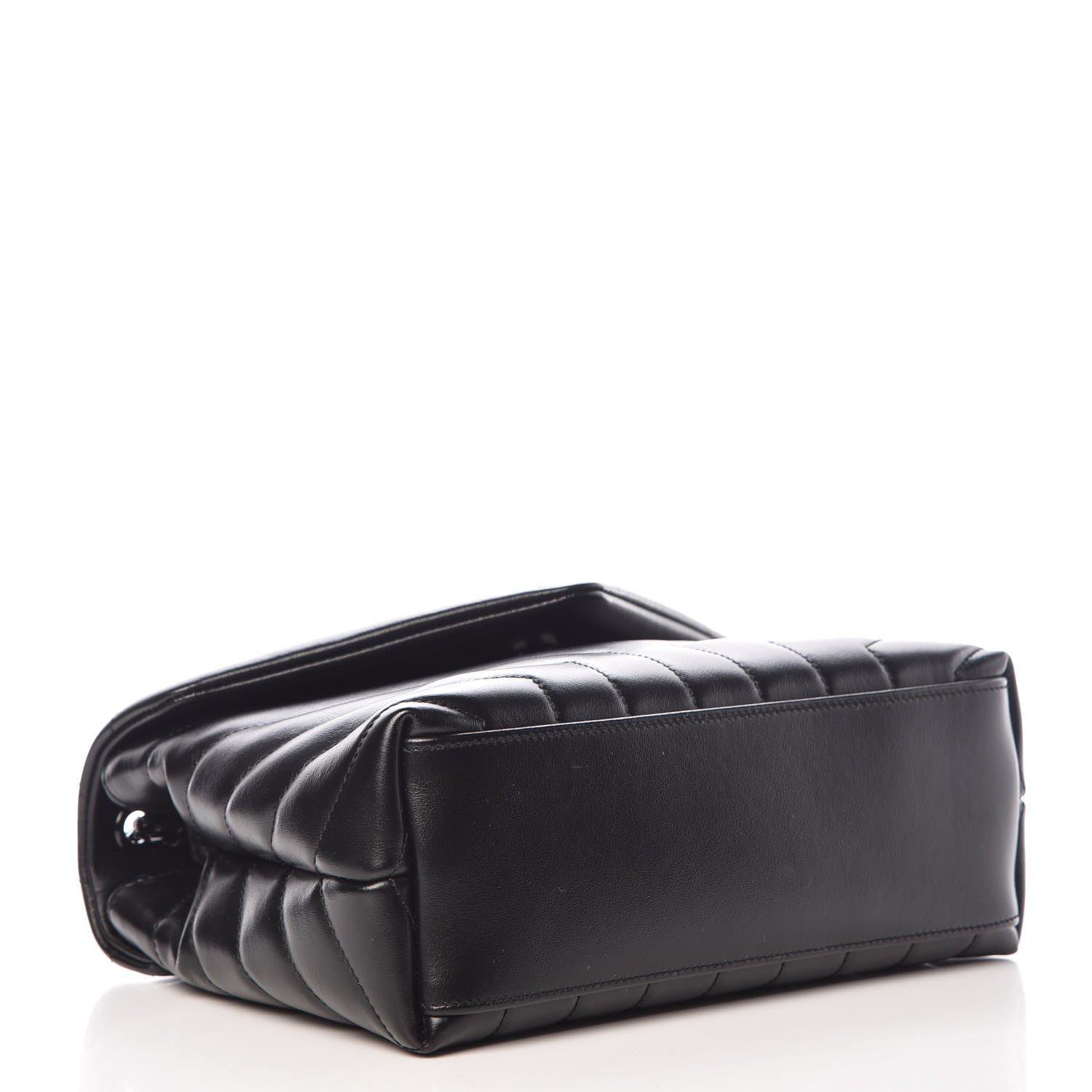 Saint Laurent Calfskin Y Quilted Monogram Small Loulou Chain Satchel Black 4 of 11