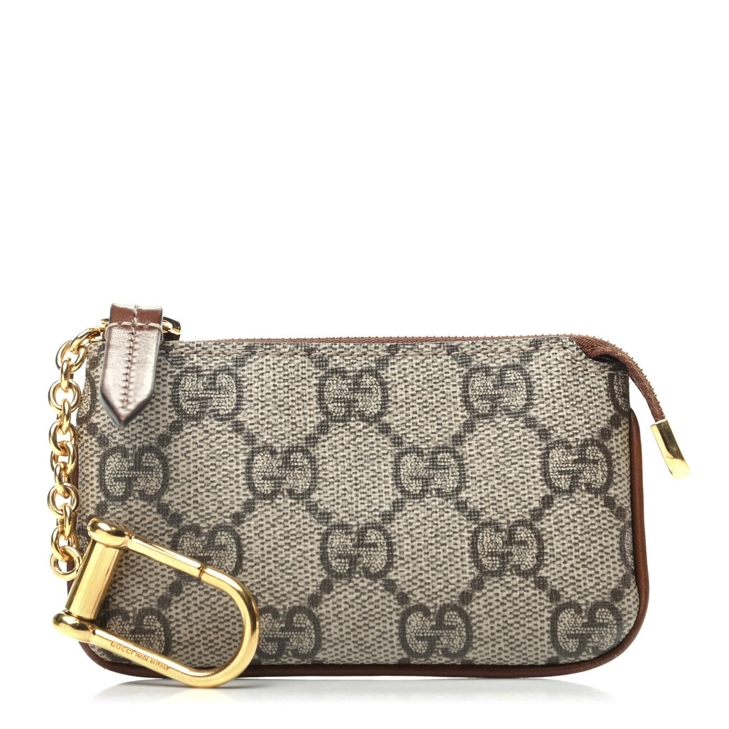 GG Supreme Monogram Key Case Brown